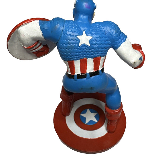 1991 Marvel Captain America Rubber Figure Hamilton Gifts Vintage Rare red white - Picture 3 of 7